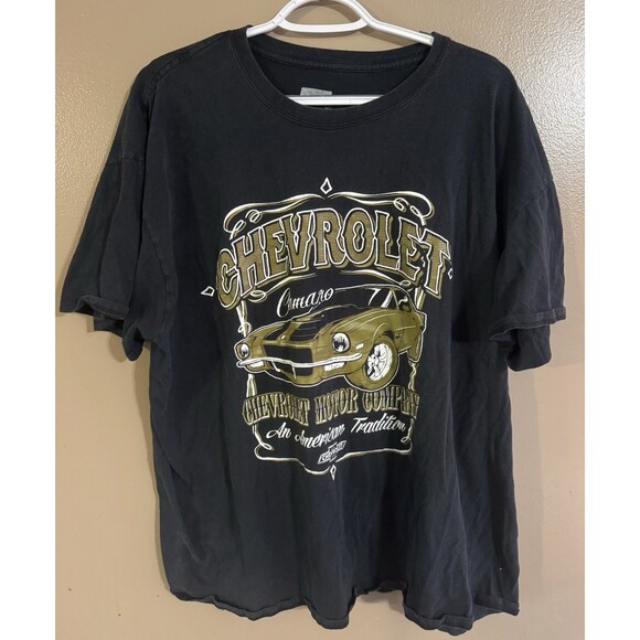 Chevy Camaro Mens Shirt  3XL Black Chevrolet Motor Co American Graphic Logo GM - Picture 1 of 6